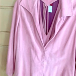 Lambskin pink halter top & jacket